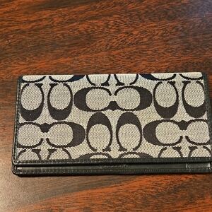 Coach Monochrome Signature Checkbook Holder